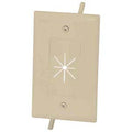 1-Gang Feed-Through Wall Plate with Flexible Opening, Ivory