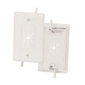 1-Gang Feed-Through Wall Plate with Flexible Opening, White