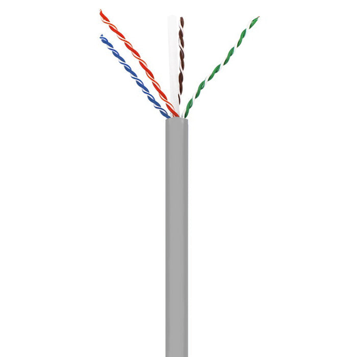 1000Ft Cat.6A 10G Solid Wire Bulk Cable Gray