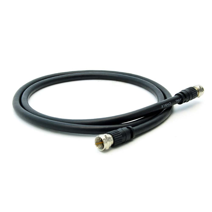 100Ft F-Type Screw-on RG6 Cable Black