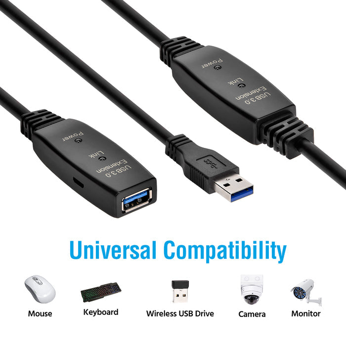 100FT USB3.0 Active ExtensionRepeater A-Male/Female  cable