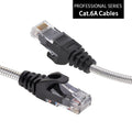 10FT CAT.6A Patch Cable Stainless Metal Armored Anti-Rodent Slim 28AWG