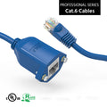 10Ft Panel-Mount Cat.6 Ethernet Cable Blue