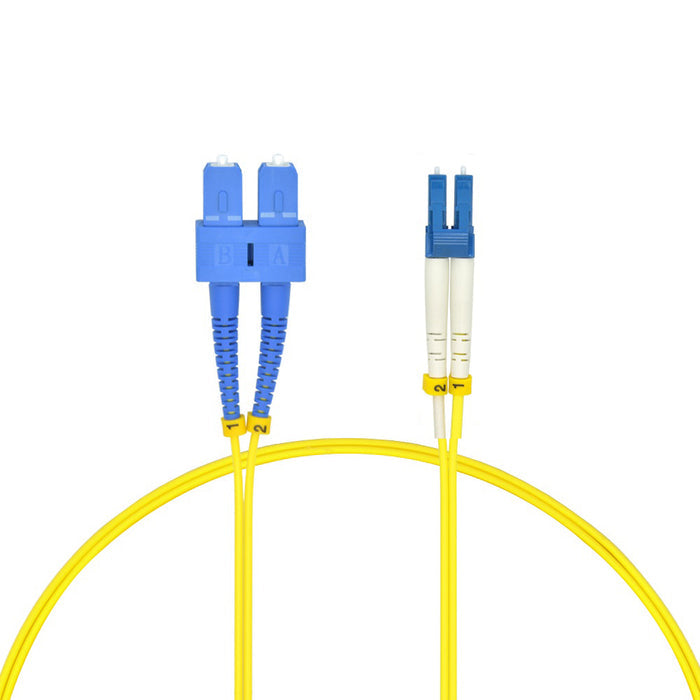 15m LC/UPC-SC/UPC Singlemode Duplex OFNR 2.0mm Fiber Optic Patch Cable