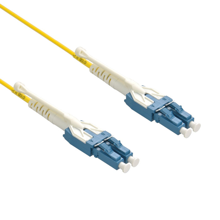 15m Uniboot LC/UPC LC/UPC Singlemode Duplex Fiber Optic Patch Cable with Pull Push Tab