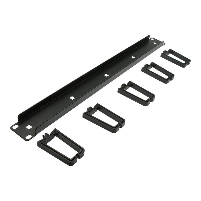 1U Cable Management 1.75"x19", Plastic Ring