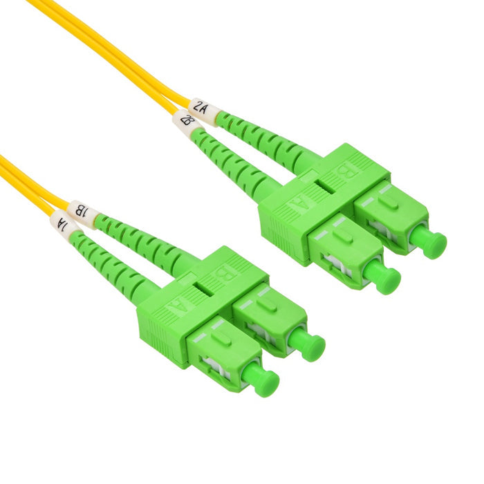 20m SC/APC-SC/APC Singlemode Duplex  OFNR 2.0mm Fiber Optic Patch Cable