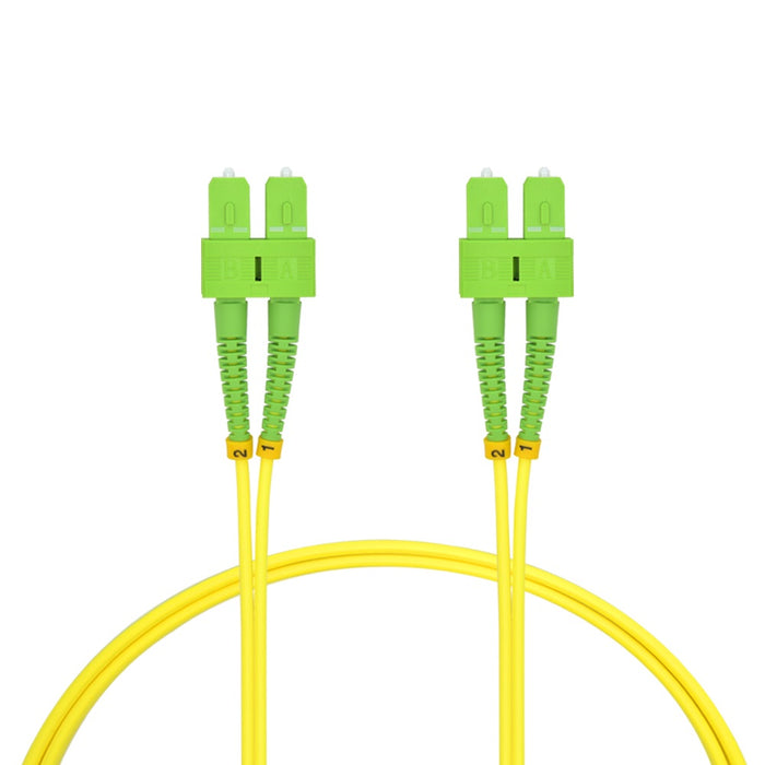 20m SC/APC-SC/APC Singlemode Duplex  OFNR 2.0mm Fiber Optic Patch Cable