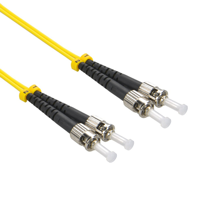 2m ST/UPC-ST/UPC Singlemode Duplex OFNR 2.0mm Fiber Optic Patch Cable