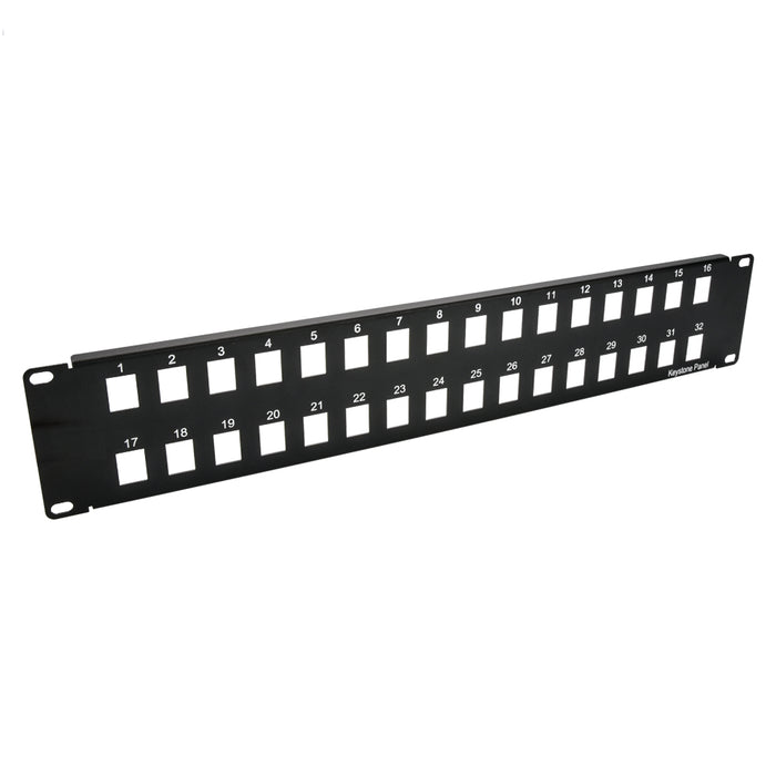2U 19" 32port Blank Panel for Keystone Jack