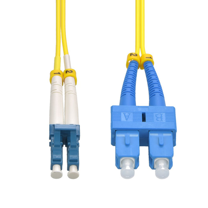 30m LC/UPC-SC/UPC Singlemode Duplex OFNR 2.0mm Fiber Optic Patch Cable