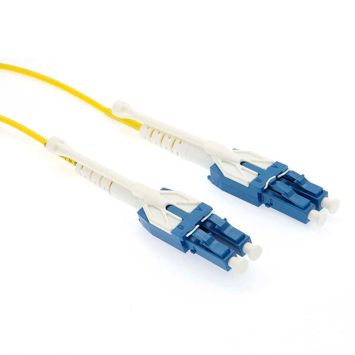 3m Uniboot LC/UPC LC/UPC Singlemode Duplex Fiber Optic Patch Cable with Pull Push Tab