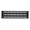 3U 19" 48port Blank Panel for Keystone Jack