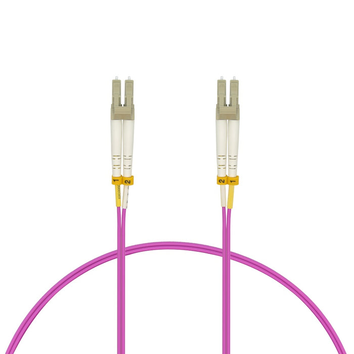 4m LC/UPC-LC/UPC OM4 Multimode Duplex Erika Violet Fiber Optic Patch Cable