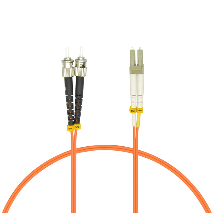 5m LC/UPC-ST/UPC OM1 Multimode Duplex OFNR 2.0mm Fiber Optic Patch Cable
