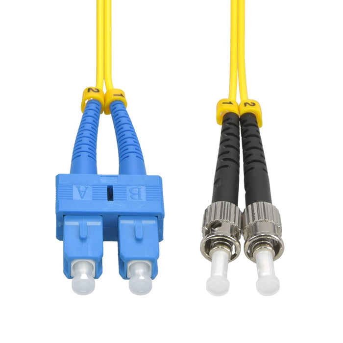 5m ST/UPC-SC/UPC Singlemode Duplex OFNR 2.0mm Fiber Optic Patch Cable