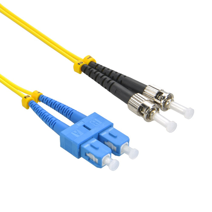 5m ST/UPC-SC/UPC Singlemode Duplex OFNR 2.0mm Fiber Optic Patch Cable