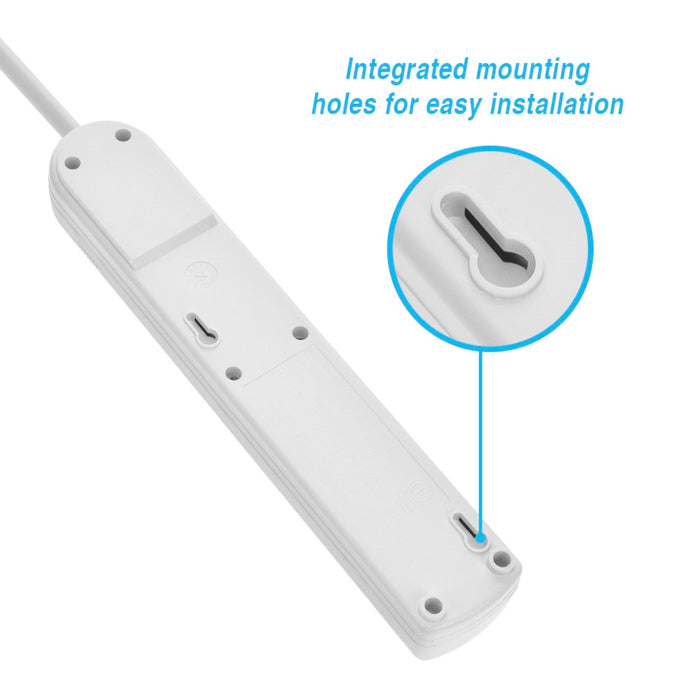 6Ft 6-Outlet Surge Protector 14AWG/3, 15A, 90J