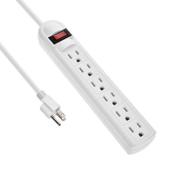 6Ft 6-Outlet Surge Protector 14AWG/3, 15A, 90J
