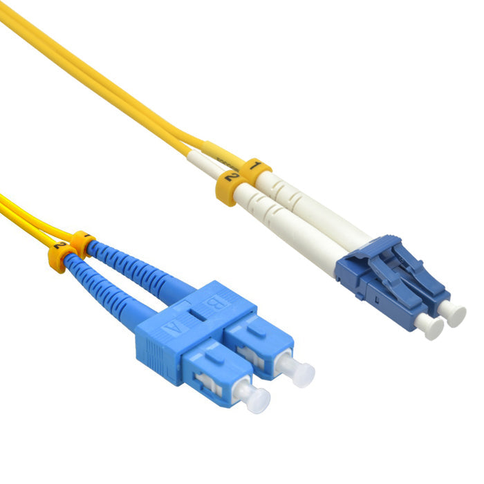 6m LC/UPC-SC/UPC Singlemode Duplex OFNR 2.0mm Fiber Optic Patch Cable