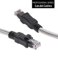 7FT CAT.6A Patch Cable Stainless Metal Armored Anti-Rodent 24AWG