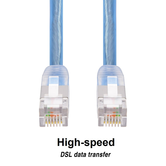 7Ft RJ11 Shielded Modem Cable for DSL Internet