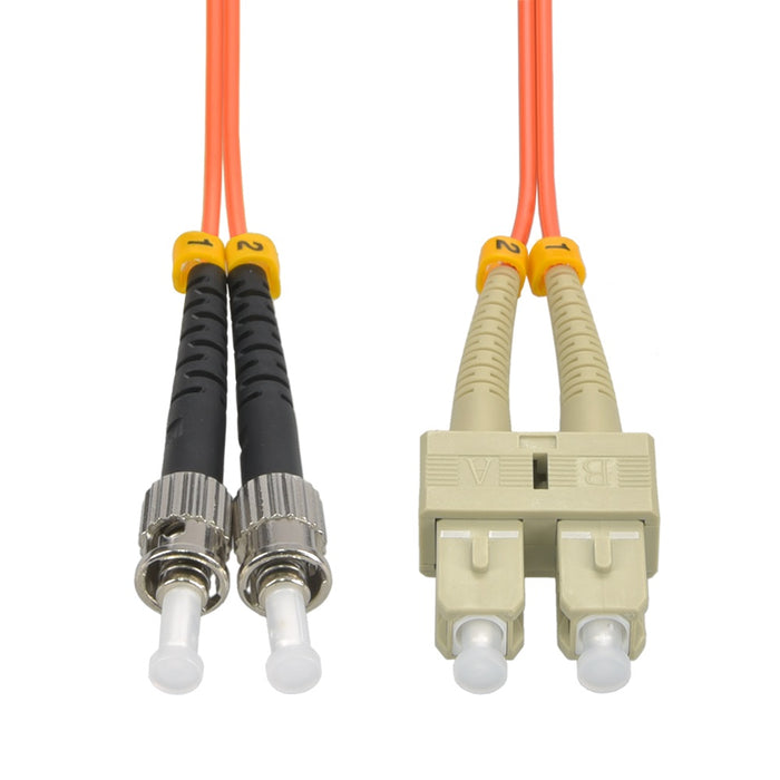 7m ST/UPC-SC/UPC OM1 Multimode Duplex Fiber Optic Patch Cable
