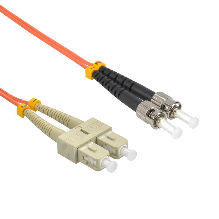 7m ST/UPC-SC/UPC OM1 Multimode Duplex Fiber Optic Patch Cable