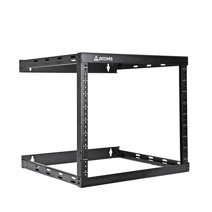 8U 2-Post Wall Mount Open Frame, 18'" Depth Flat  Box