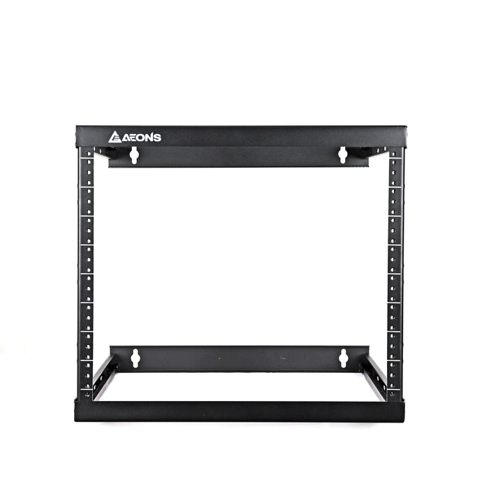 8U 2-Post Wall Mount Open Frame, 18'" Depth Flat  Box