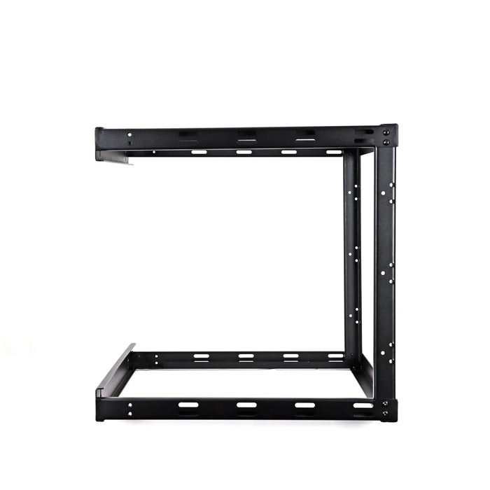8U 2-Post Wall Mount Open Frame, 18'" Depth Flat  Box