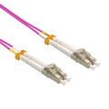 9m LC/UPC-LC/UPC OM4 Multimode Duplex Erika Violet Fiber Optic Patch Cable