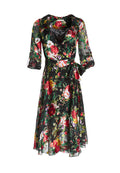 ABNEY WRAP SHIRT DRS BRCLT SLV - BLOOMING BOUQUET