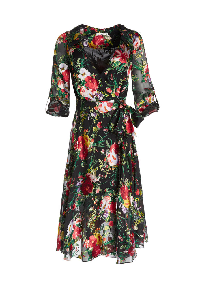ABNEY WRAP SHIRT DRS BRCLT SLV - BLOOMING BOUQUET