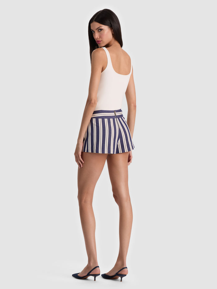 ACE MINI SKORT - METRO STRIPE TWILIGHT BLUE