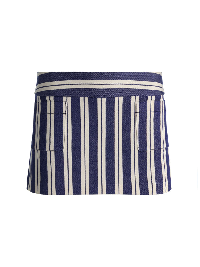 ACE MINI SKORT - METRO STRIPE TWILIGHT BLUE
