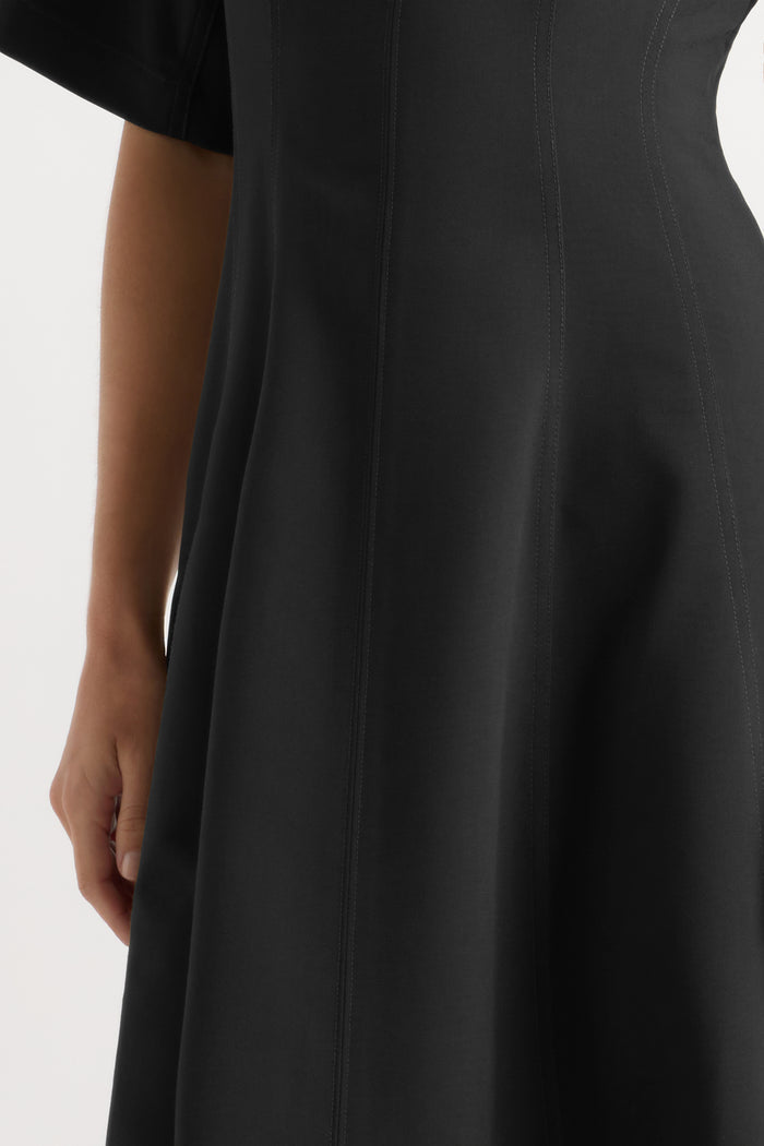 Renée | Addison Foldover Scarf-Neck Dress in Size Small