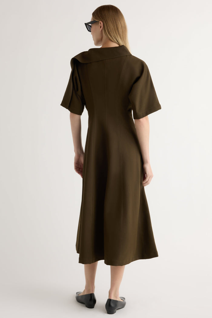 Jess | Addison Foldover Scarf-Neck Dress in Size Small