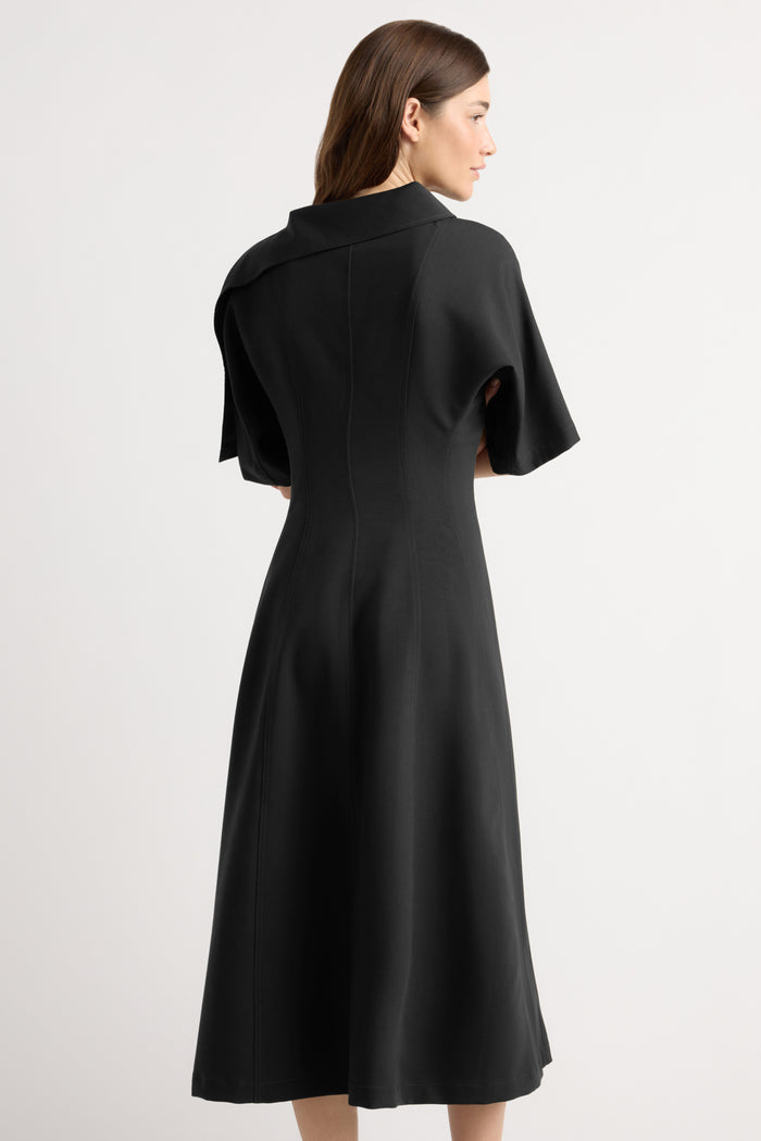 Renée | Addison Foldover Scarf-Neck Dress in Size Small