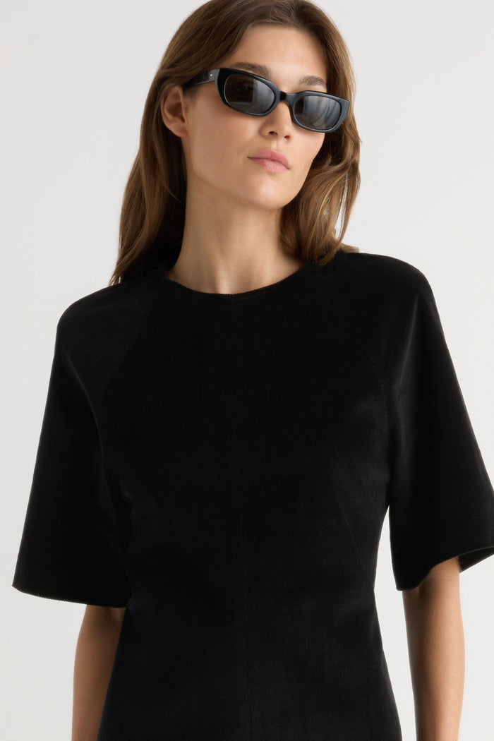 Renée | Aika Back-Tie Corduroy Mini Dress in Size Extra Small
