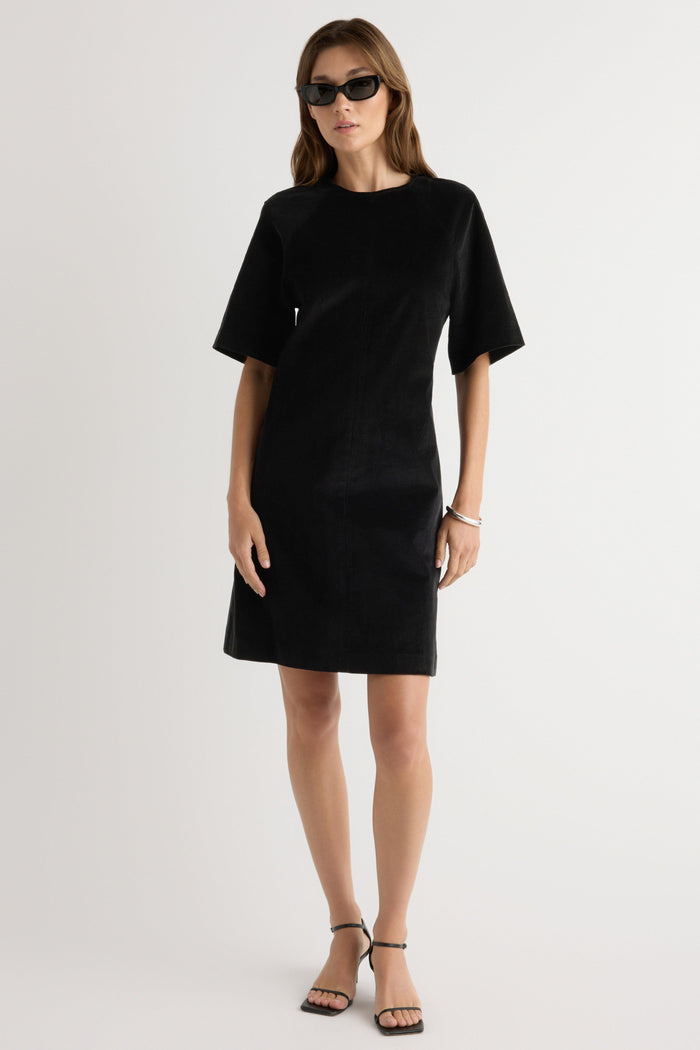 Renée | Aika Back-Tie Corduroy Mini Dress in Size Extra Small