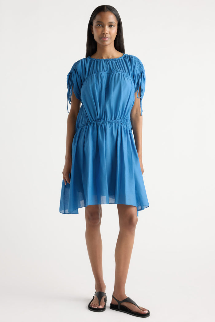 Isilda | Akemi Tie-Shoulder Organic Cotton Dress in Size Extra Small