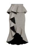 ALESSANDRA PEPLM RFFL PNCL SKT - NATURAL/BLACK