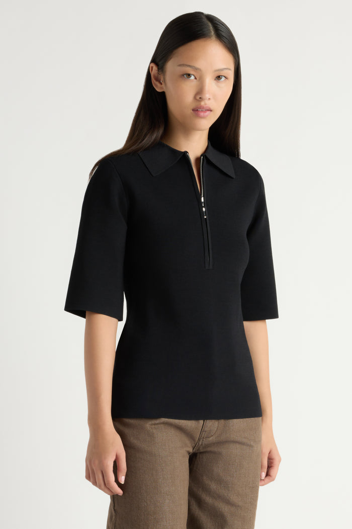 May-Li | Alex Half-Zip Tunic Sweater Top in Size Small