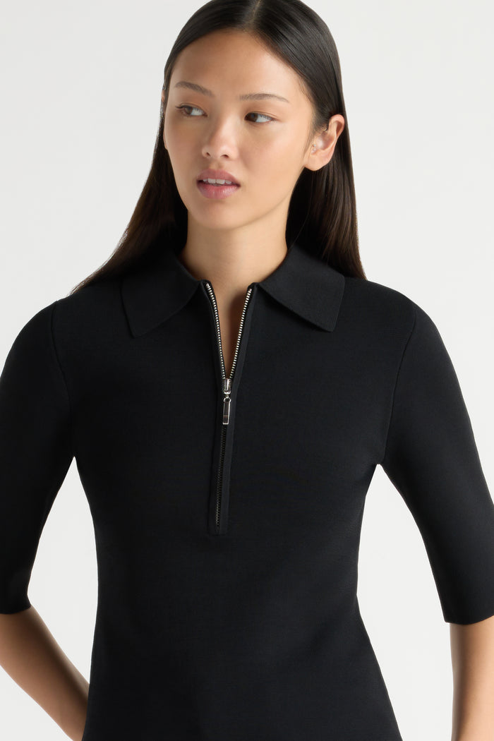May-Li | Alex Half-Zip Tunic Sweater Top in Size Small