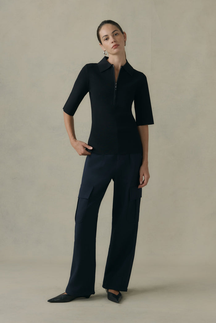 Beate | Alex Half-Zip Tunic Sweater Top in Size Extra Small