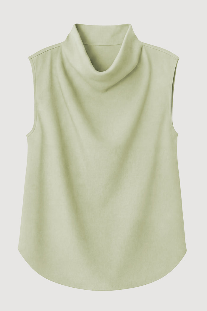 May-Li | Allegra Gathered-Neck Sleeveless Blouse in Size Small  - Flat