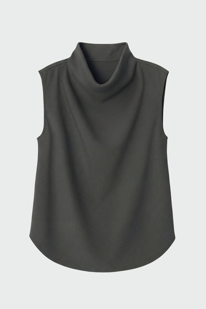 May-Li | Allegra Gathered-Neck Sleeveless Blouse in Size Small - Flat