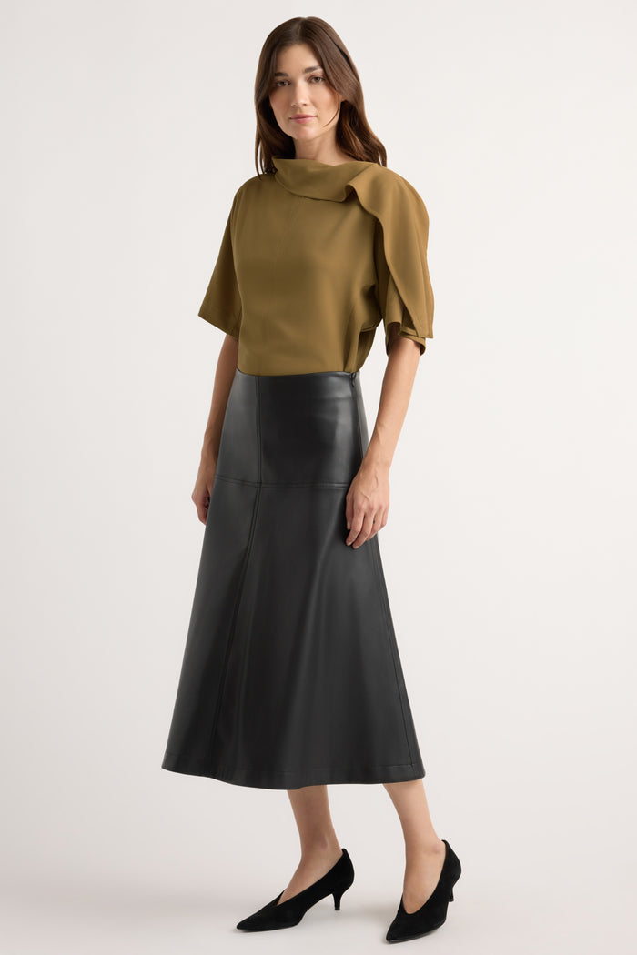 Renée | Allie Foldover Scarf-Neck Blouse in Size Small