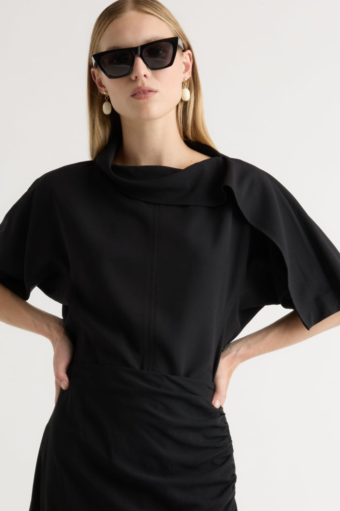 Jess | Allie Foldover Scarf-Neck Blouse in Size Small